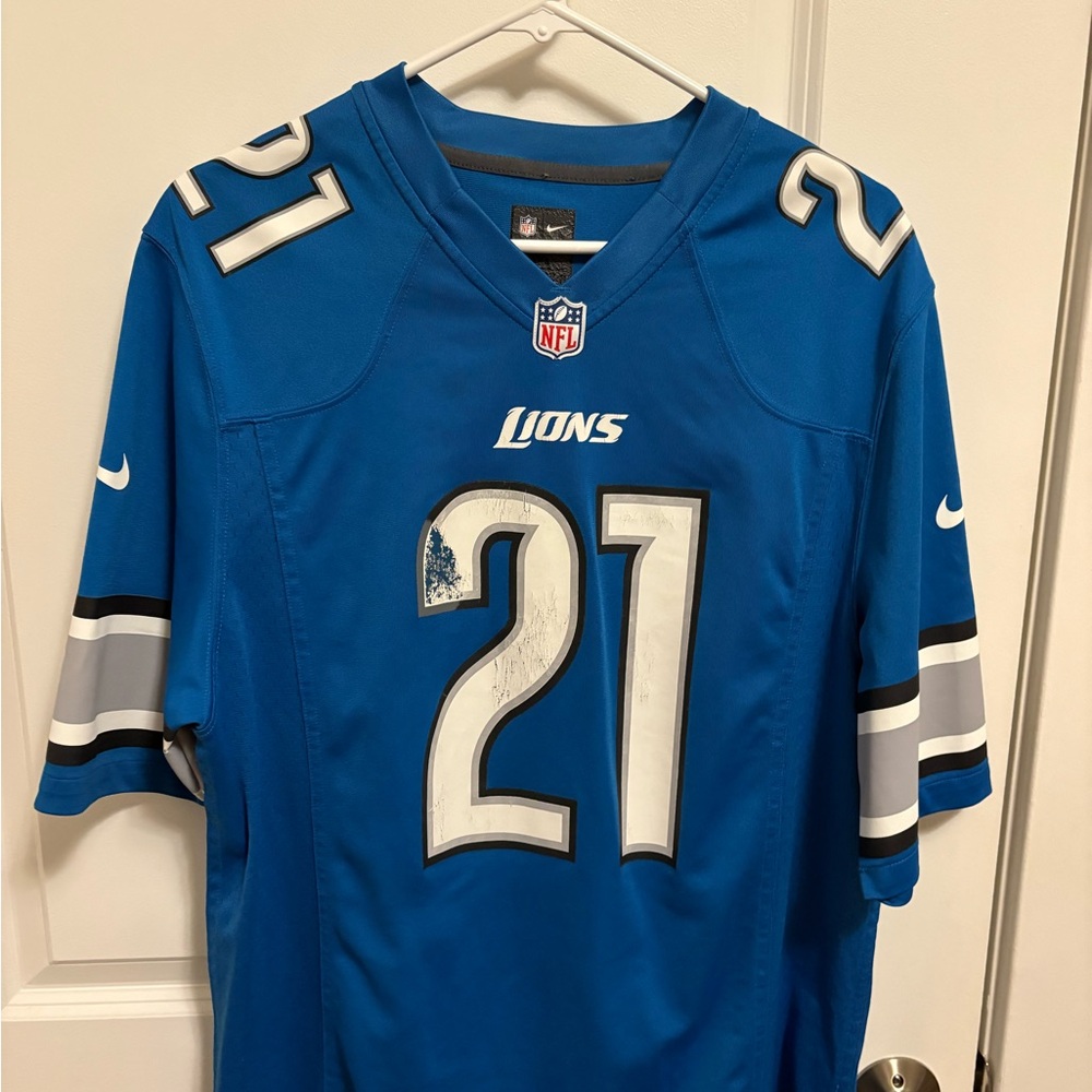 Blue Detroit Lions Reggie Bush Jersey